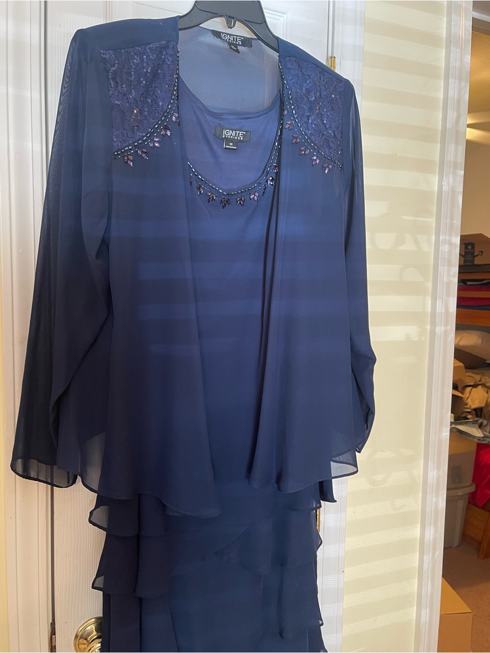 Ladies evening dress with jacket
